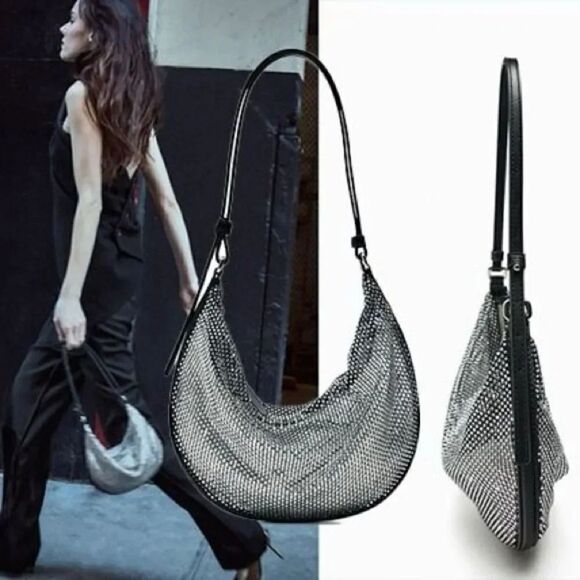 ZARA SPARKLY SHOULDER BAG - Picture 4 of 11